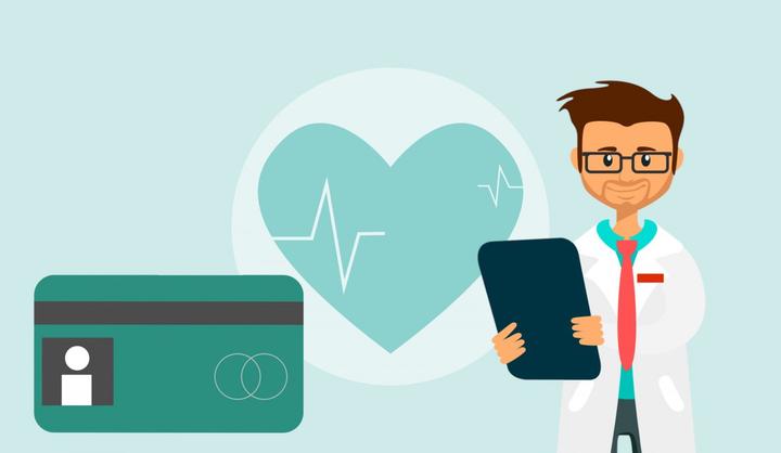 Cartoon image of heart, ID card, and human with clipboard. Image by mohamed hassan on pxhere.